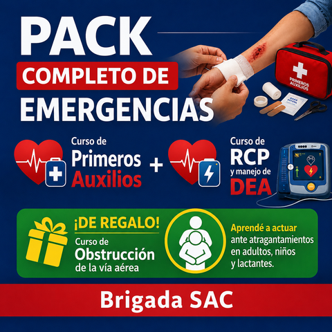 Pack 1rosAuxilios + RCP y DEA (de regalo CURSO OVA) 