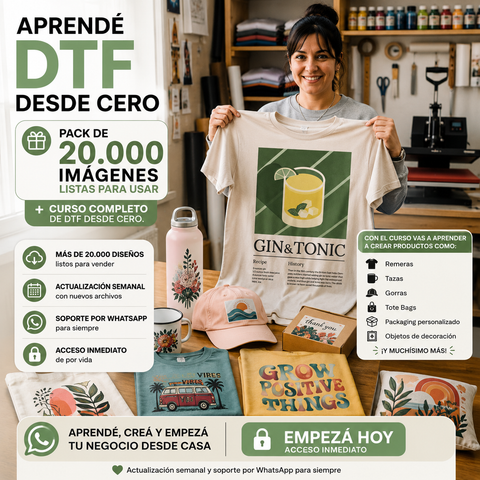 Pack 20.000 imagenes + Curso DTF desde cero