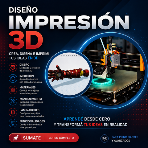 CURSO DE DISEÑO E IMPRESION 3D