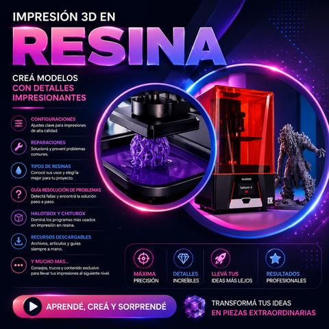 CURSO IMPRESION 3D EN RESINA