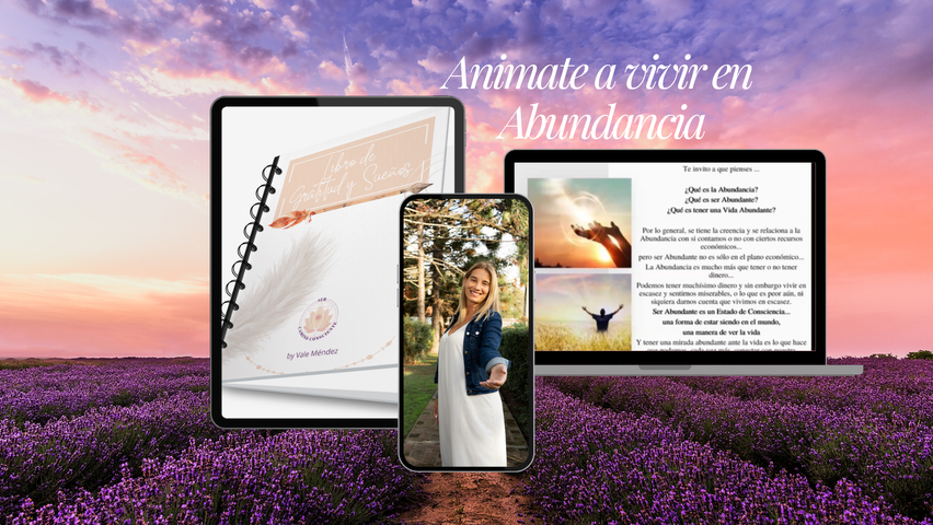 Despierta la Abundancia en tu Vida: Materializa la Vida que soñas y llevate GRATIS el Diario de Gratitud y Sueños.