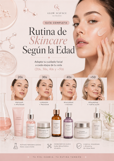 Rutina de Skincare Según la Edad: Adapta tu cuidado facial a cada etapa de tu vida (20s, 30s, 40s y +50).