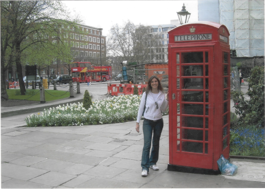 Melina durante su experiencia en Londres en 2005