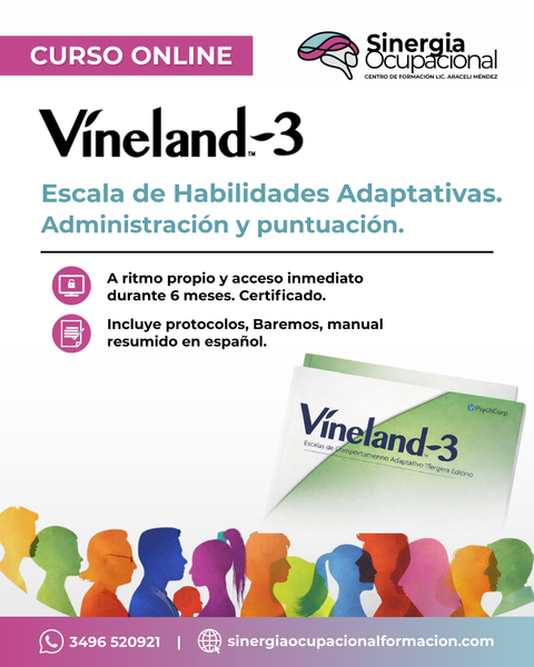 Curso Vineland 3: Escala de evaluación de conducta adaptativa. Administración y puntuación.