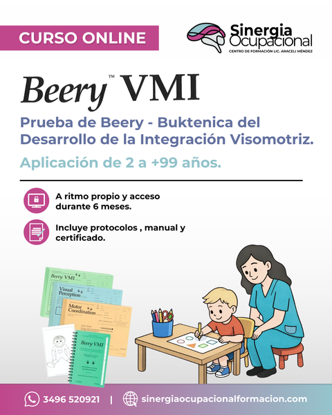 Curso VMI sexta edición. Prueba de Beery-Buktenica del Desarrollo de la Integración Visomotriz. Aplicación de 2 a +99 años. 