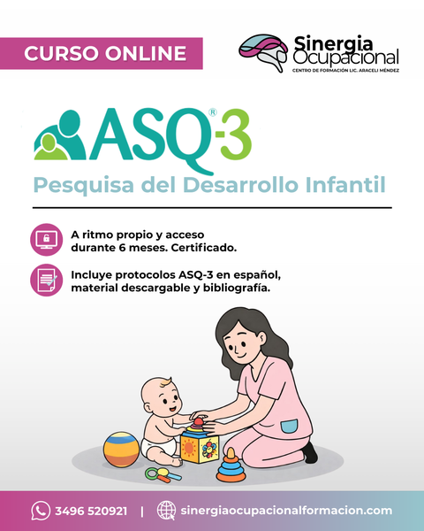 Curso ASQ 3: Pesquisa del Desarrollo Infantil. Inicio 15 de febrero 2026