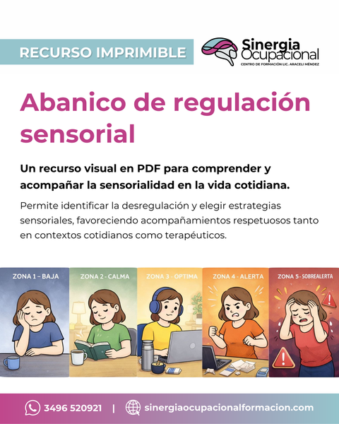 Recurso imprimible: Abanico de regulación sensorial