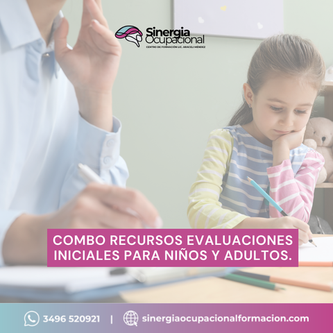 Combo Recursos Evaluaciones Iniciales para Niños y Adultos. 