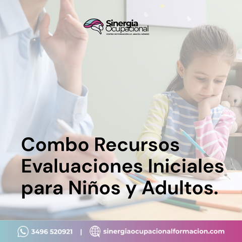 Combo Recursos Evaluaciones Iniciales para Niños y Adultos. 