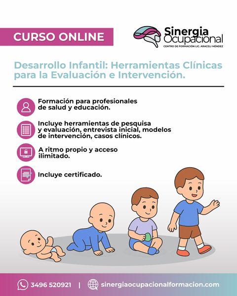 Curso Desarrollo Infantil: herramientas clínicas para la evaluación e intervención. 
