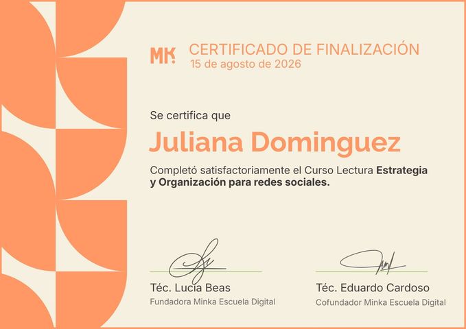 Certificado Minka