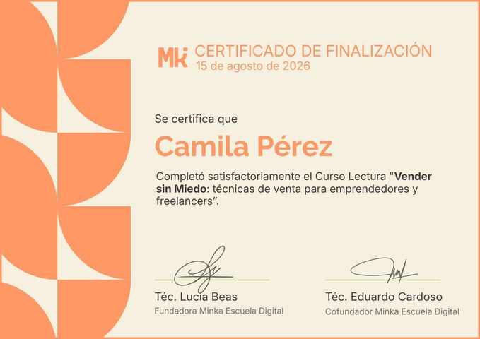 Certificado Minka