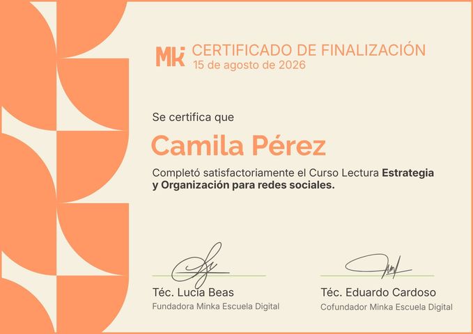 Certificado Minka