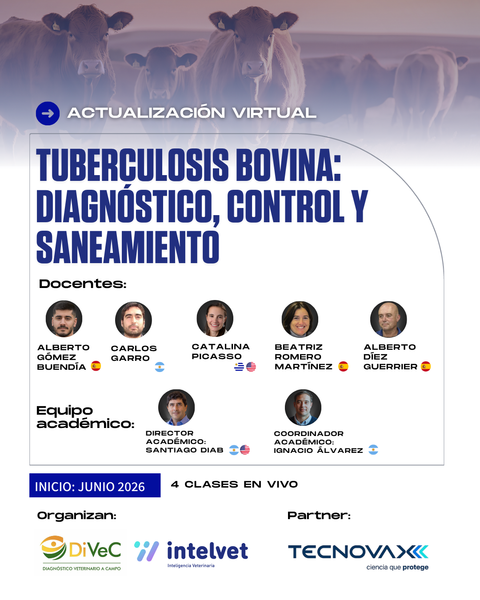 NUEVO! Capacitación virtual en Tuberculosis Bovina: Diagnóstico, Control y Saneamiento