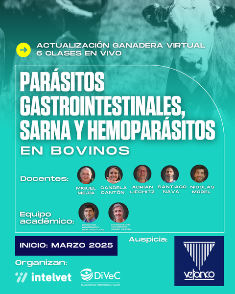 NUEVO! Actualización Ganadera: Parásitos Gastrointestinales, Sarna y Hemoparásitos en Bovinos