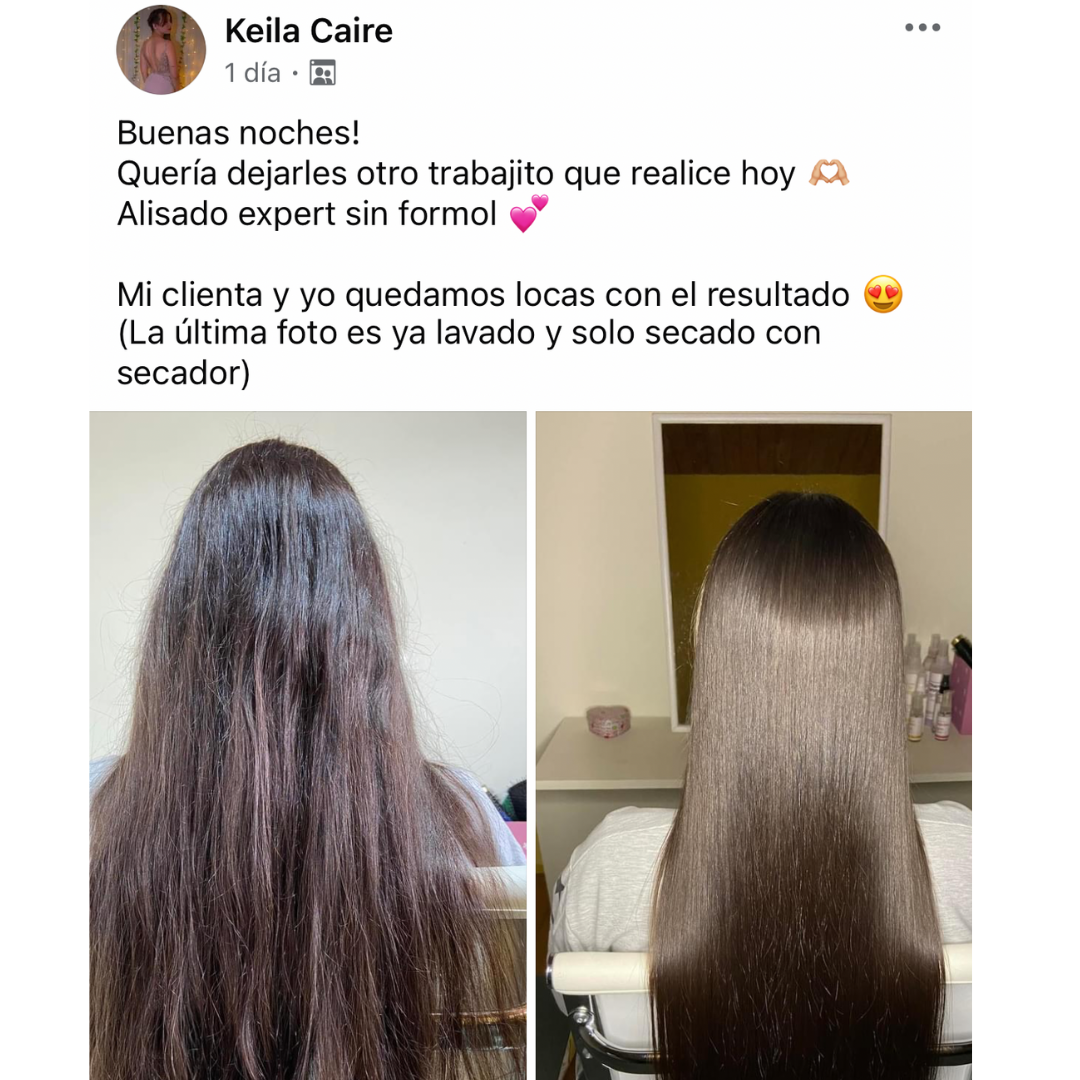 Resultado de capacitación en alisados