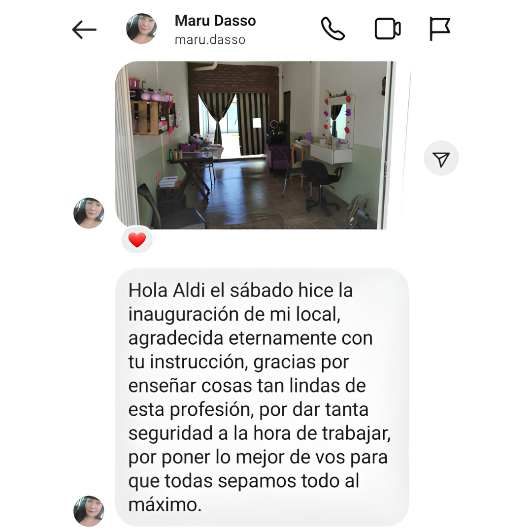 Resultado profesional de alisado