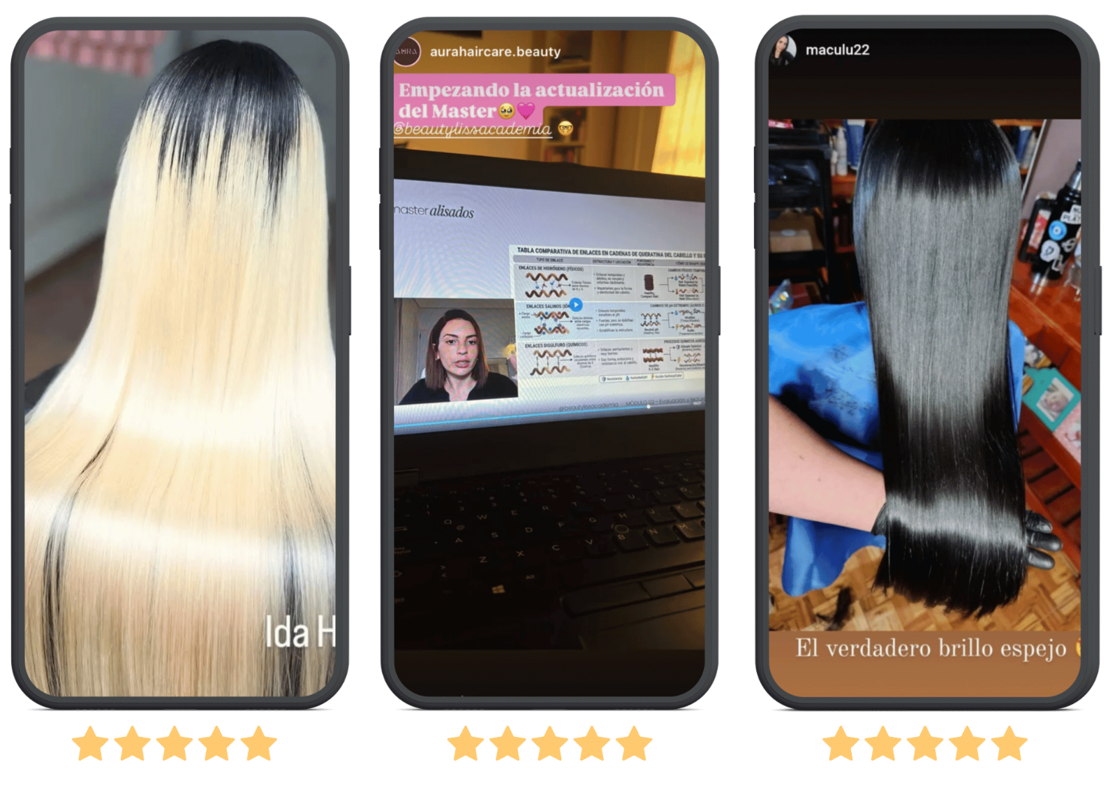 Trabajos realizados por profesionales del Master Beautyliss