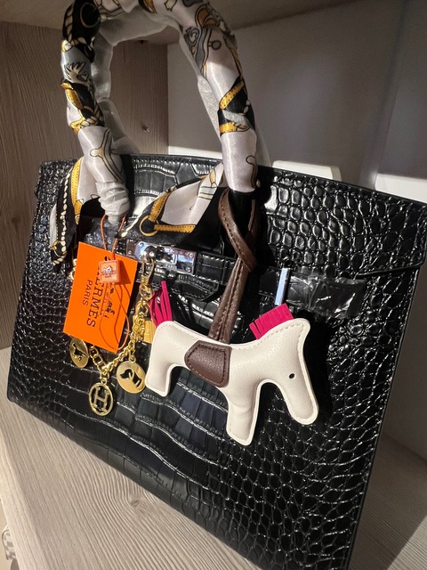 Cartera Hermes Calidad Premium Negra Croco