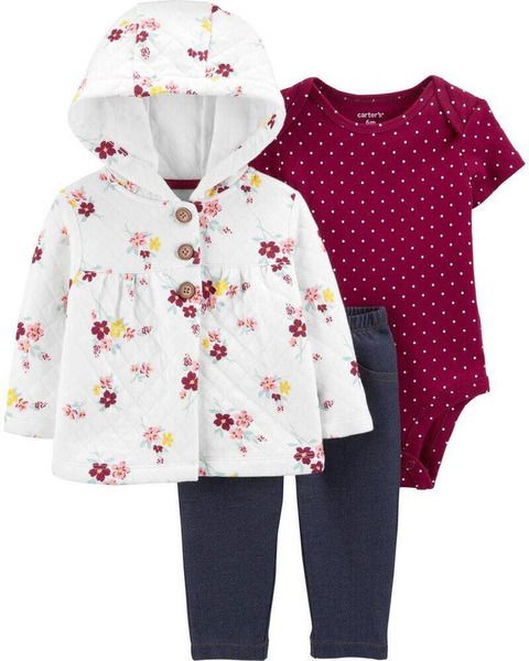 Conjunto Carters con Campera de Flores