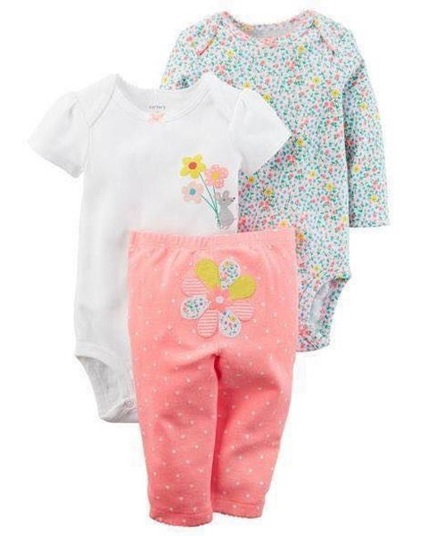 Trio Carters Flor Original EEUU