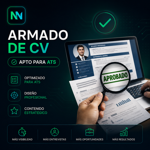 Acompañamiento en desarrollo y reposicionamiento profesional - Armado de CV a medida