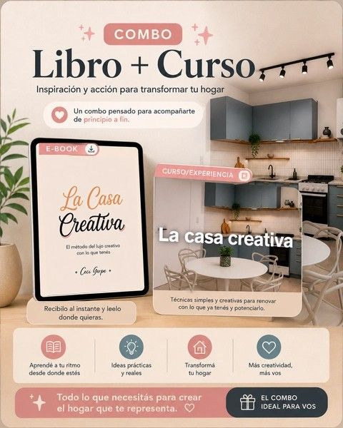 COMBO LIBRO LA CASA CREATIVA + CURSO CASA CREATIVA