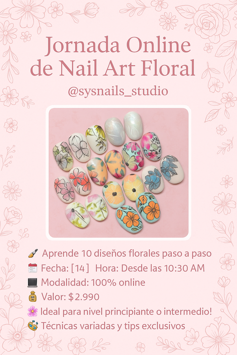 Jornada de nails art floral