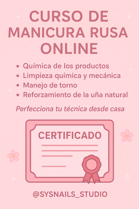 Taller online manicura rusa
