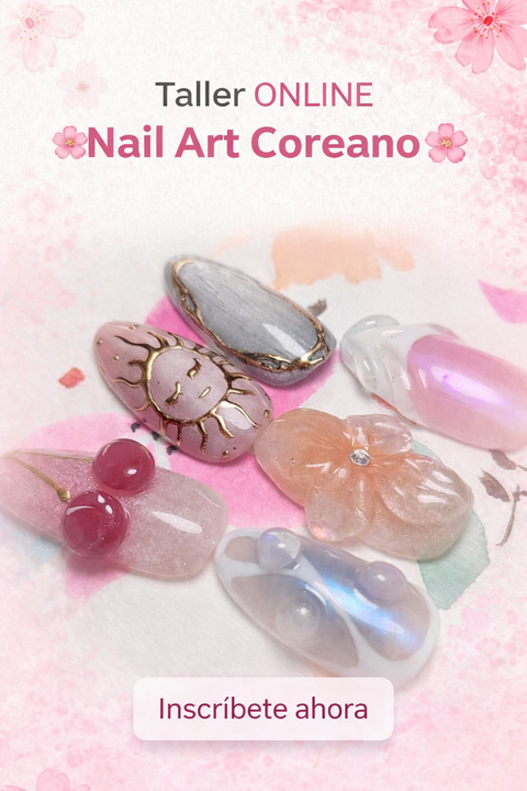 Taller online: nails art mix coreano