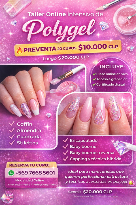 Taller online: polygel 