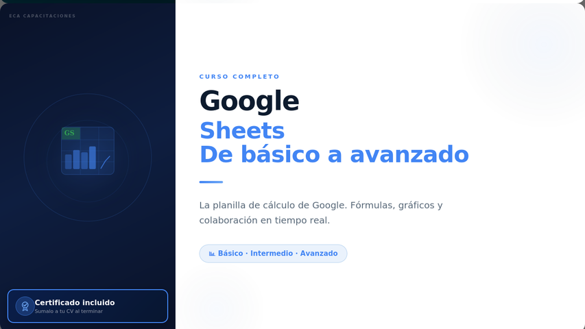 Google Sheets - Desde básico hasta avanzado