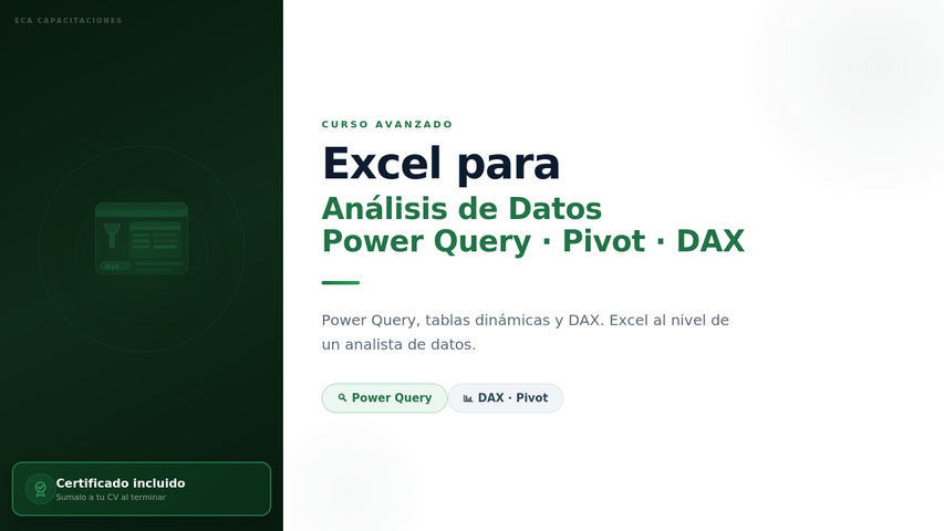 Curso de Excel para análisis de datos