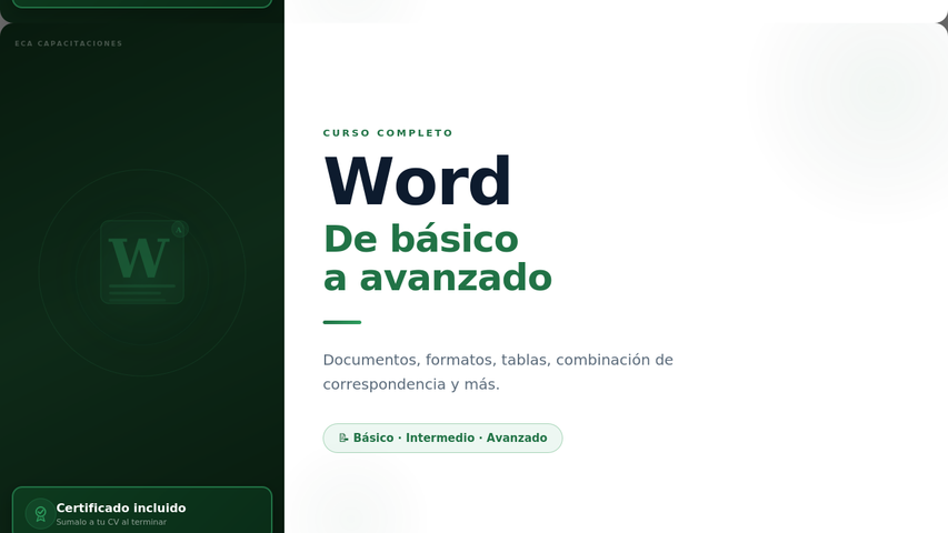 Curso de Word - Desde básico hasta avanzado