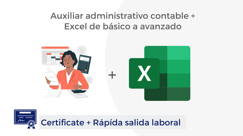 Auxiliar Administrativo contable + Excel completo