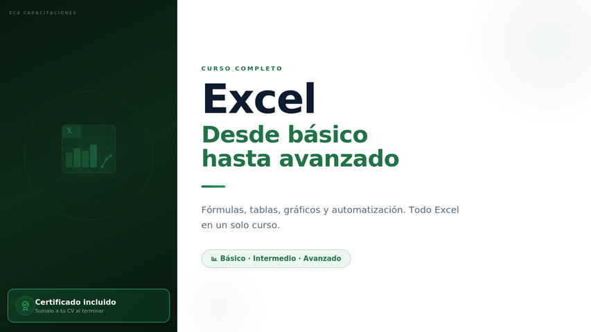 Curso de Excel - Desde básico hasta avanzado