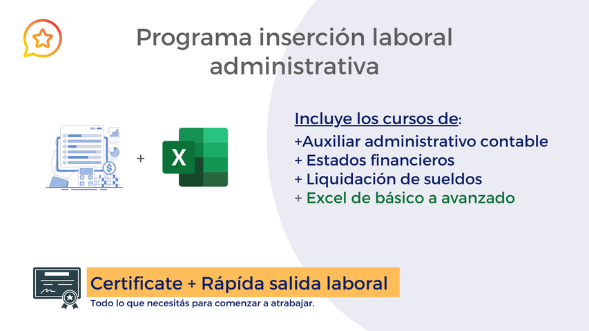 Programa inserción laboral administrativa
