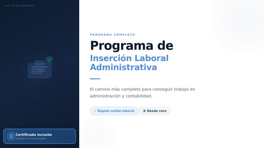 Programa inserción laboral administrativa