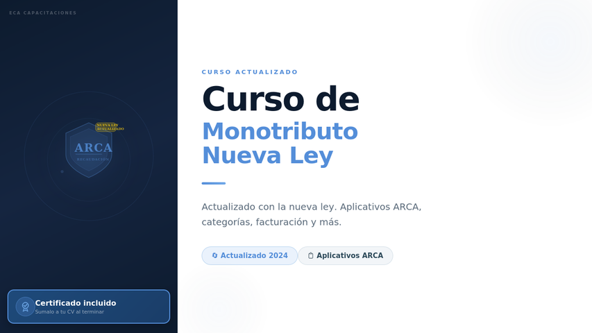 Curso de Monotributo -  Nueva Ley