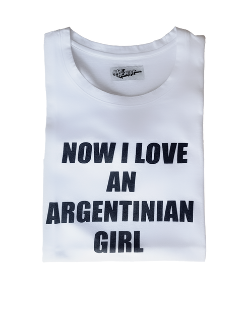 Remera rock Now I love blanca