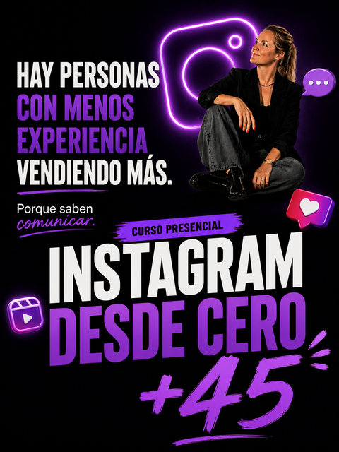 WORKSHOP PRESENCIAL INSTAGRAM DESDE CERO +45 💜