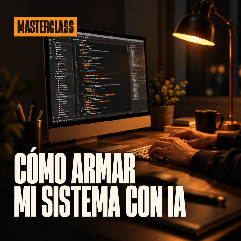 Portada de la masterclass Cómo armar mi sistema con IA