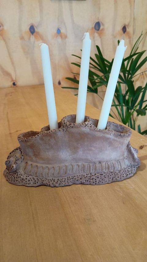 CANDELABRO DE CERÁMICA PARA 5 VELAS 