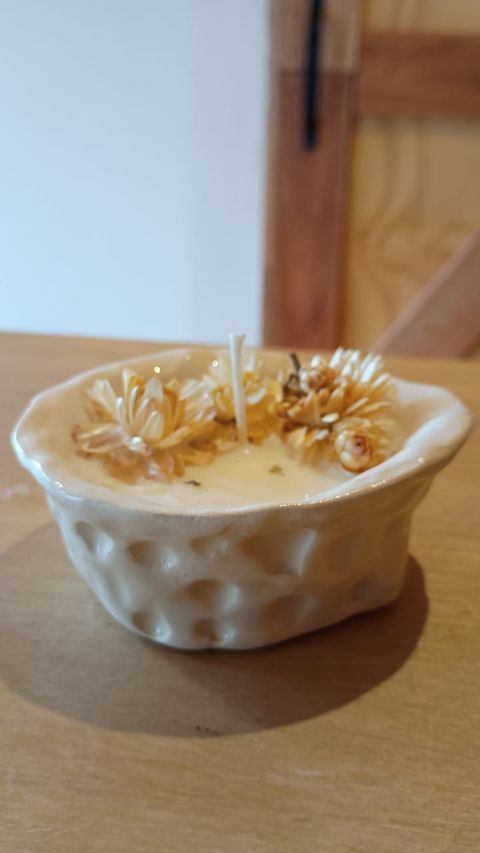 VELA CON FLORES 