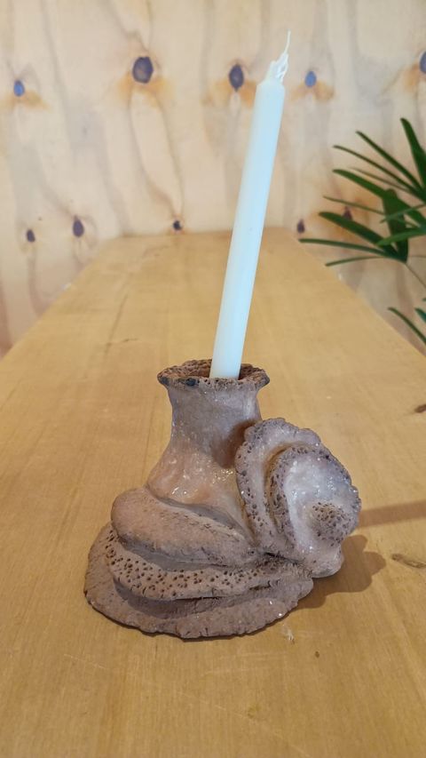 CANDELABRO DE CERÁMICA P/ 1 VELA 