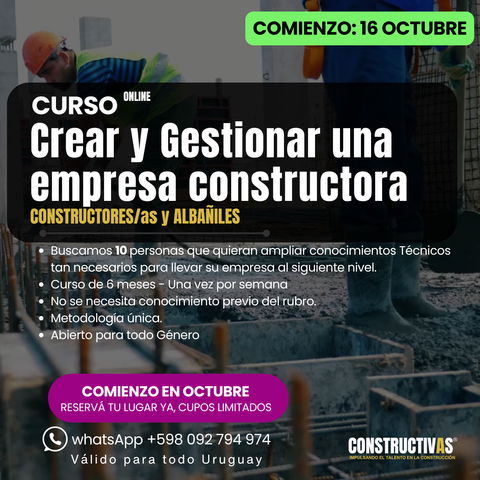 CURSO | BASES Y CIMIENTOS | Como crear, gestionar tu empresa constructora