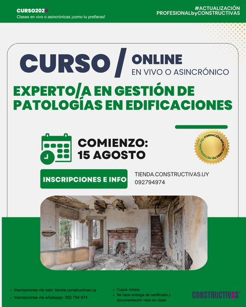 CURSO | Experto/a en Gestión de Patologías en Edificaciones