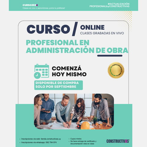 CURSO  | Profesional en Administración de Obras de Construcción