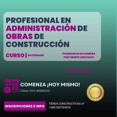 CURSO | Profesional en Administración de Obras de Construcción