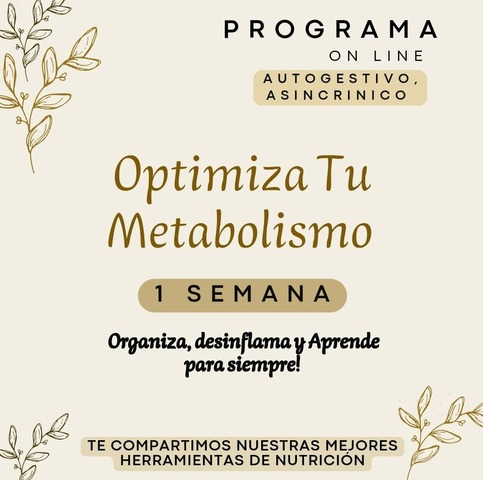 Programa Optimización del Metabolismo 1 semana